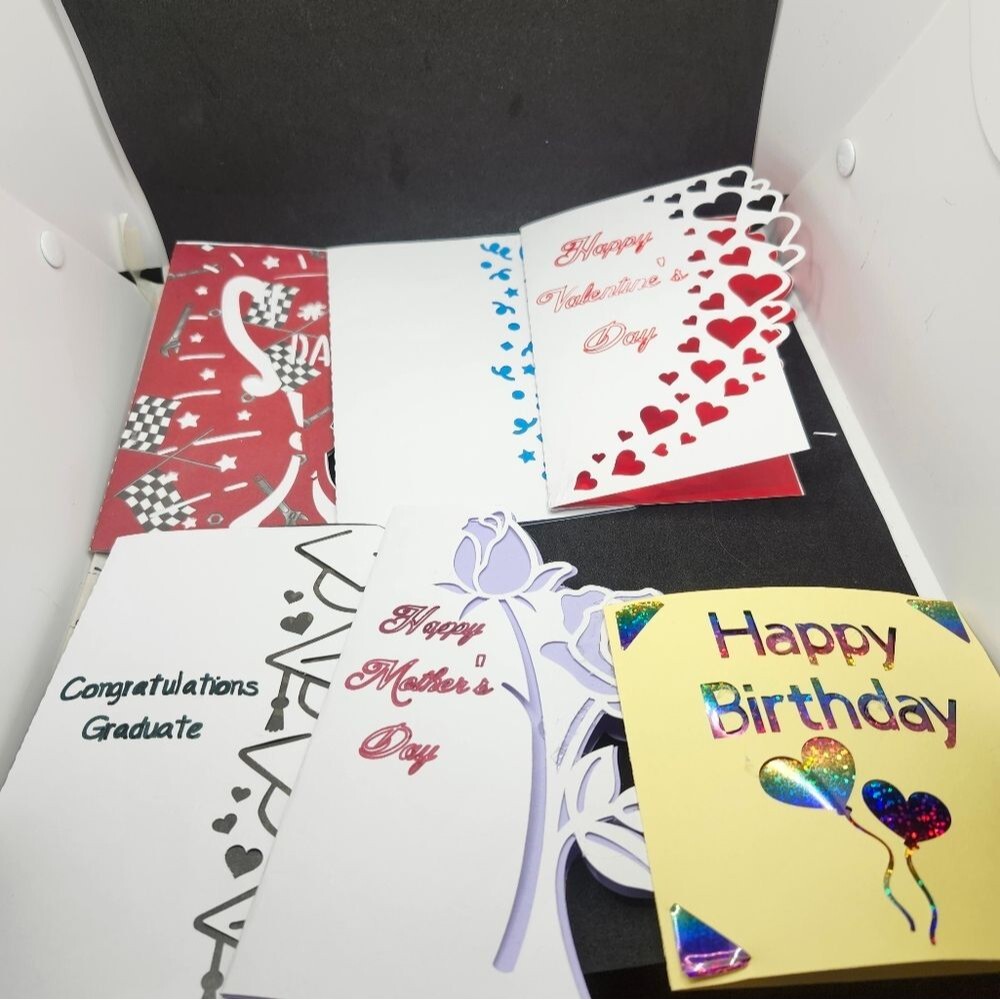 Hand Crafted Colorful All Occasoin Cards Set of 12 - Picture 13 of 13